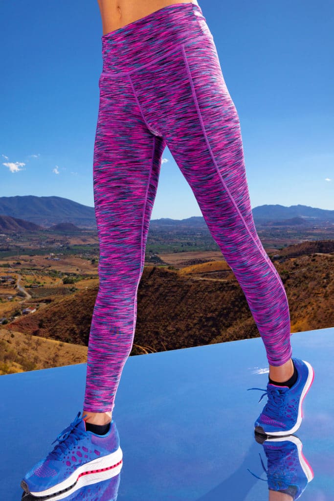 Womens Speckled Pink Funky Gym Leggings Leggings For Days